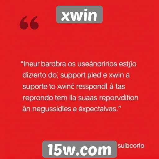 Feedback dos usuários sobre o suporte do xwin
